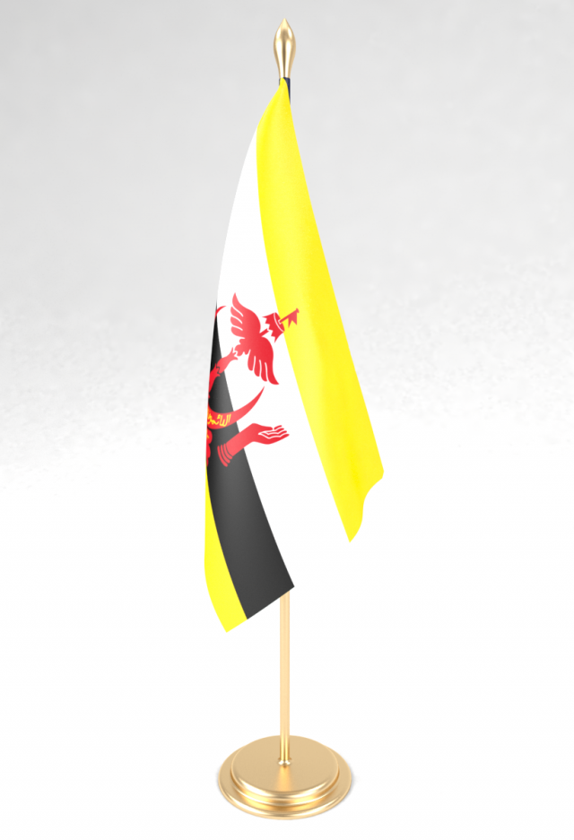office flag brunei 3D Model .c4d .max .obj .3ds .fbx .stl .blend 
