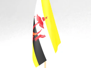 ufficio bandiera brunei Modello 3D