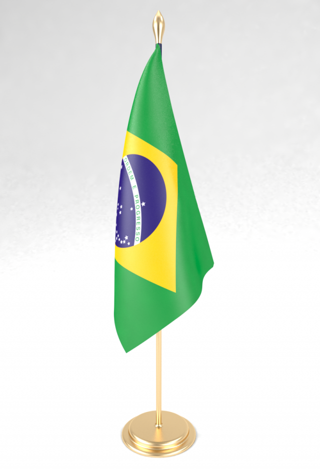 office flag brazil 3D Модель .c4d .max .obj .3ds .fbx .stl .blend 