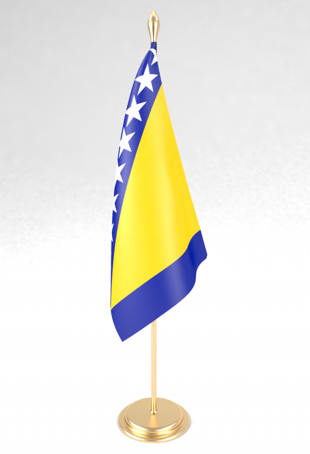 office flag bosnia and herzegovina 3D Модель .c4d .max .obj .3ds .fbx .stl .blend 