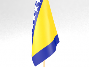 office flag bosnia and herzegovina 3D Model
