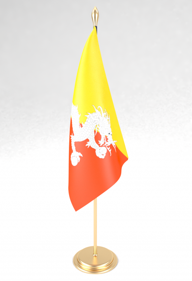office flag bhutan 3Dモデル .c4d .max .obj .3ds .fbx .stl .blend 
