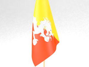 office flag bhutan Modelo 3D