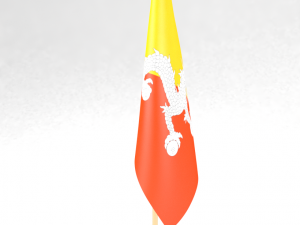 office flag bhutan 3Dモデル