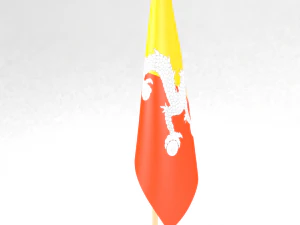 office flag bhutan 3D Model