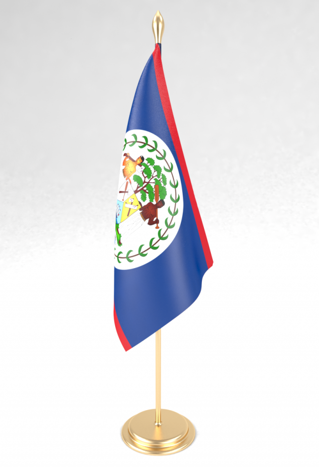 office flag belize Modello 3D .c4d .max .obj .3ds .fbx .stl .blend