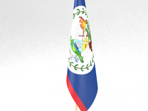 office flag belize Modello 3D
