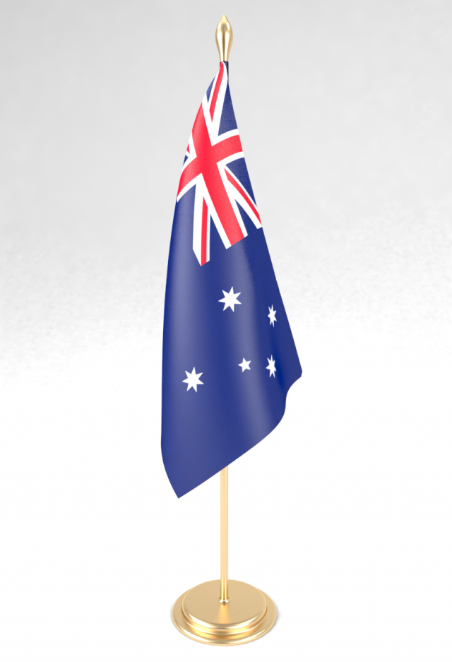 office flag australia 3D Model .c4d .max .obj .3ds .fbx .stl .blend 