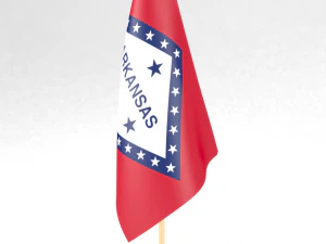 bandiera dell'ufficio arkansas Modello 3D