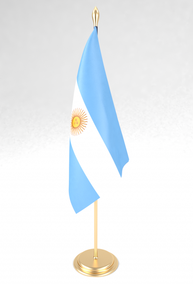 office flag argentina 3Dモデル .c4d .max .obj .3ds .fbx .stl .blend