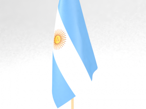 office flag argentina Model 3D