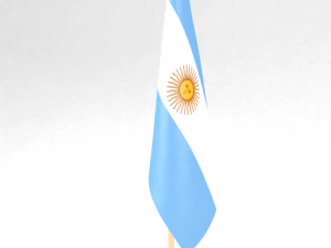 office flag argentina 3D Model