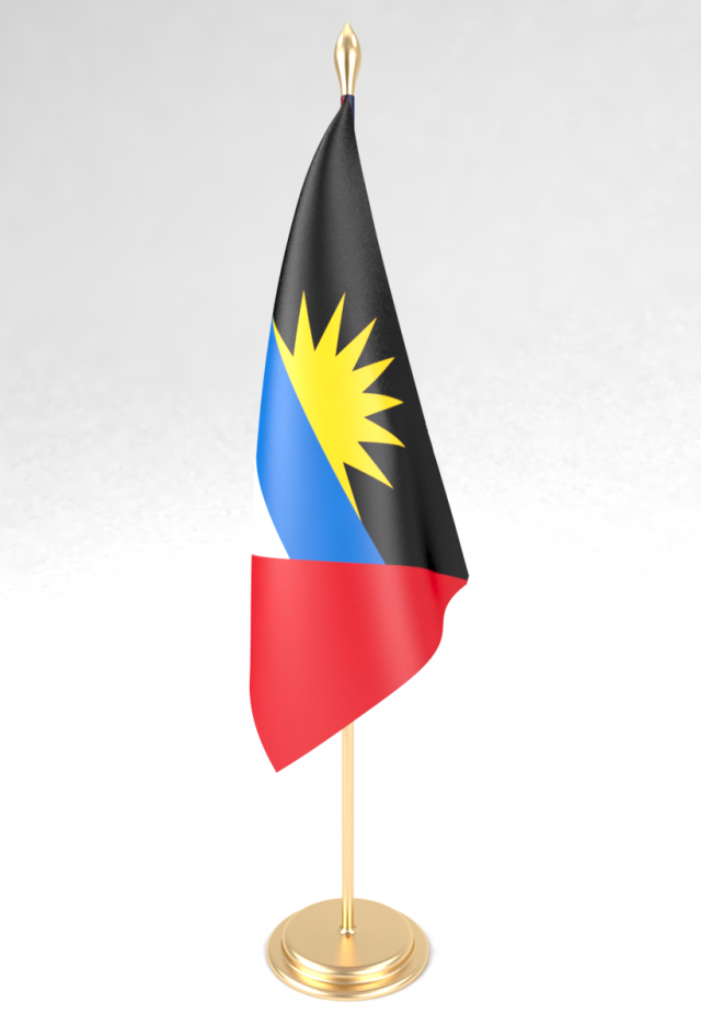 office flag antigua and barbuda 3D Model .c4d .max .obj .3ds .fbx .stl .blend 