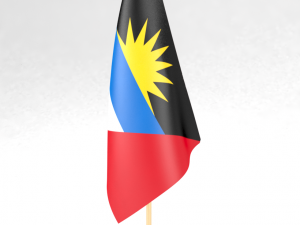office flag antigua and barbuda 3D Model