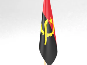office flag angola 3D Model