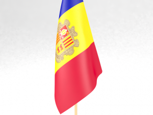 office flag andorra 3D Model
