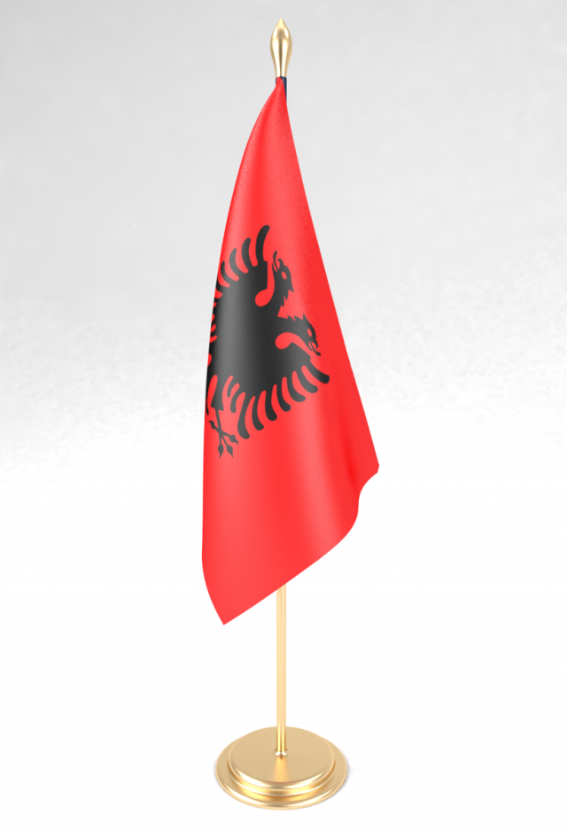 office flag albania 3D 모델 .c4d .max .obj .3ds .fbx .stl .blend 