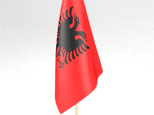 ufficio bandiera albanese Modello 3D