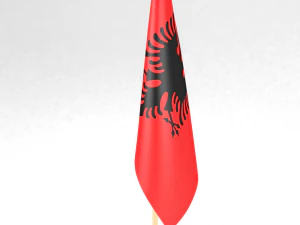 ufficio bandiera albanese Modello 3D