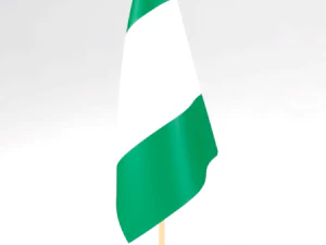 办公室旗帜 尼日利亚 3D 模型
