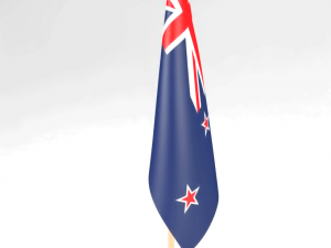 office flag new zealand 3D Model
