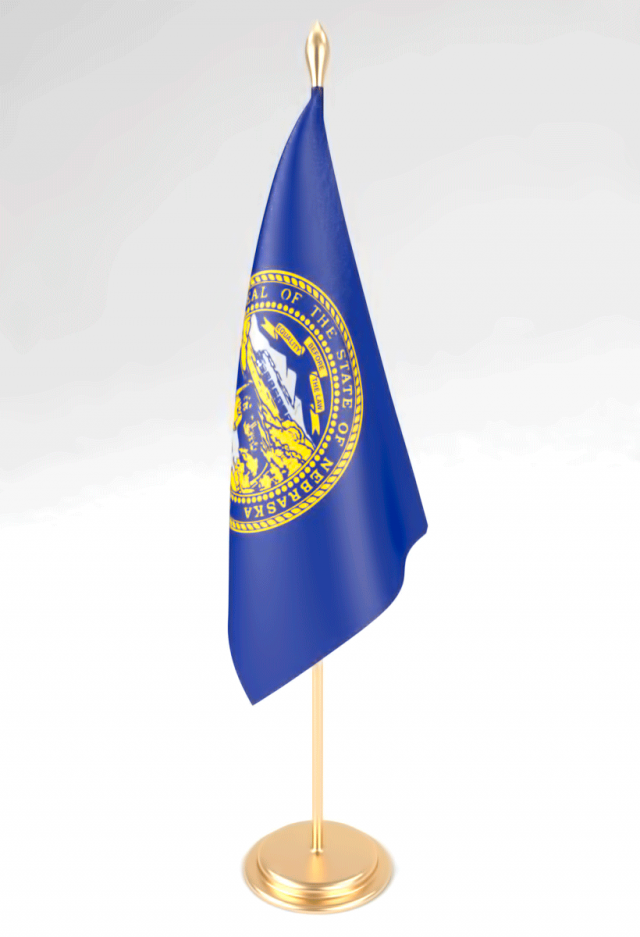office flag nebraska 3D Модель .c4d .max .obj .3ds .fbx .stl .blend 