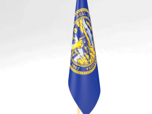 office flag nebraska 3D Модель