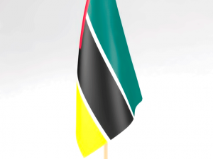 office flag mozambique 3D Модель