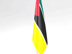 office flag mozambique 3D 모델
