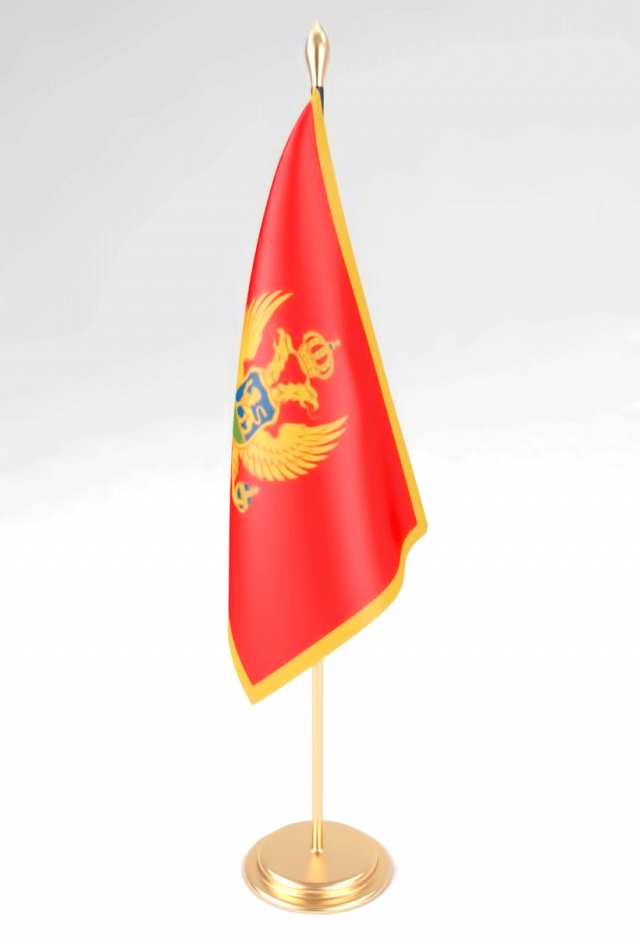 office flag montenegro 3D Model .c4d .max .obj .3ds .fbx .stl .blend 