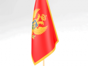 office flag montenegro 3D Модель