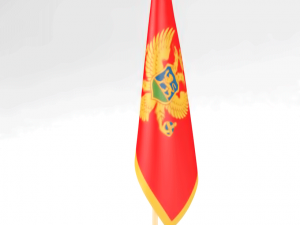 office flag montenegro 3D Model
