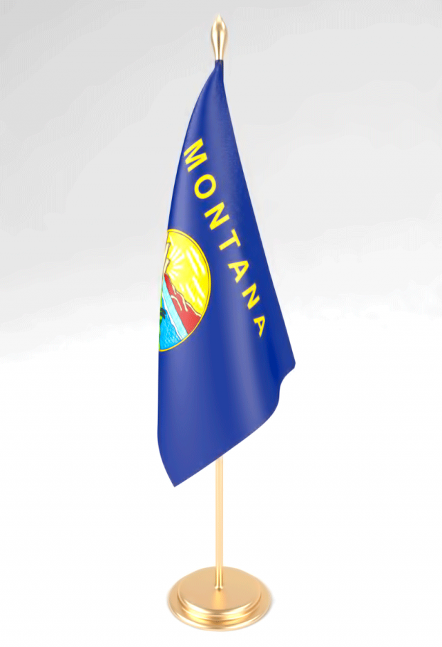 office flag montana 3D Model .c4d .max .obj .3ds .fbx .stl .blend 