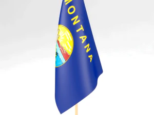 bendera kantor montana Model 3D