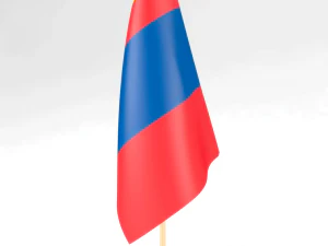bandiera dell'ufficio mongolia Modello 3D
