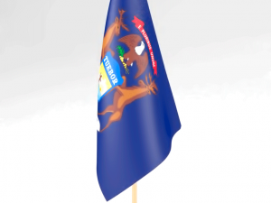 office flag michigan 3D Модель