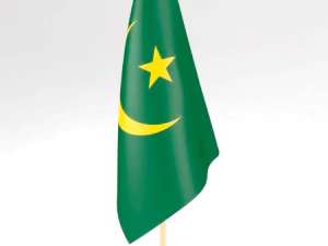 ufficio bandiera mauritania Modello 3D