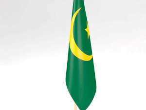 office flag mauritania 3D 모델