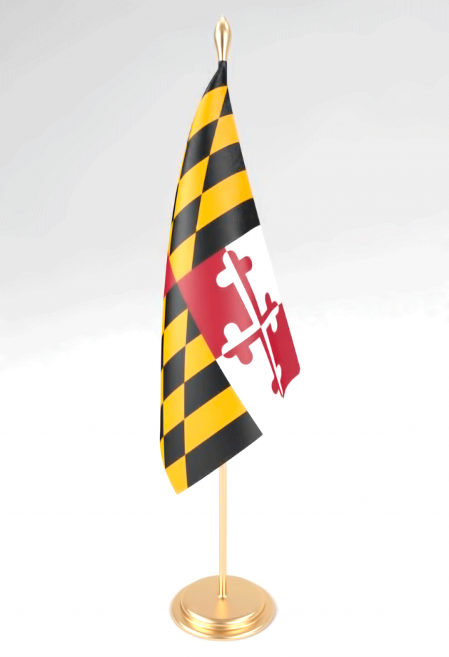 office flag maryland 3D मॉडल .c4d .max .obj .3ds .fbx .stl .blend 