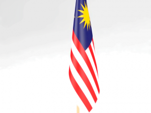 office flag malaysia 3D मॉडल