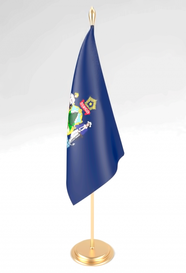 office flag maine 3D Model .c4d .max .obj .3ds .fbx .stl .blend 