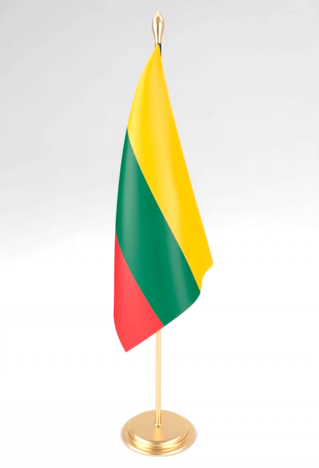 bandeira do escritório Lituânia Modelo 3D .c4d .max .obj .3ds .fbx .stl .blend