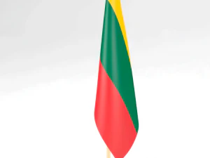 bandeira do escrit&oacute;rio Litu&acirc;nia Modelo 3D