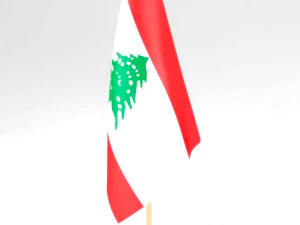 bandiera dell'ufficio libano Modello 3D
