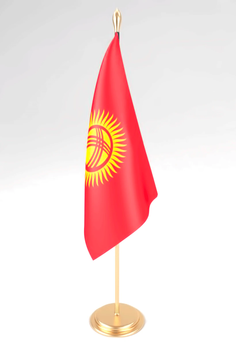 office flag kyrgyzstan 3D Model .c4d .max .obj .3ds .fbx .stl .blend