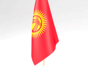 office flag kyrgyzstan 3D Модель