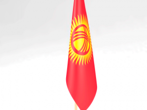 office flag kyrgyzstan 3D 모델