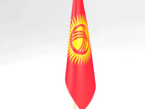 office flag kyrgyzstan 3D Model