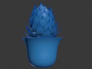 aloe in vase 3D Model