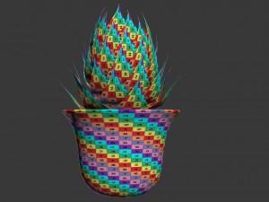 aloe in vase 3D Model